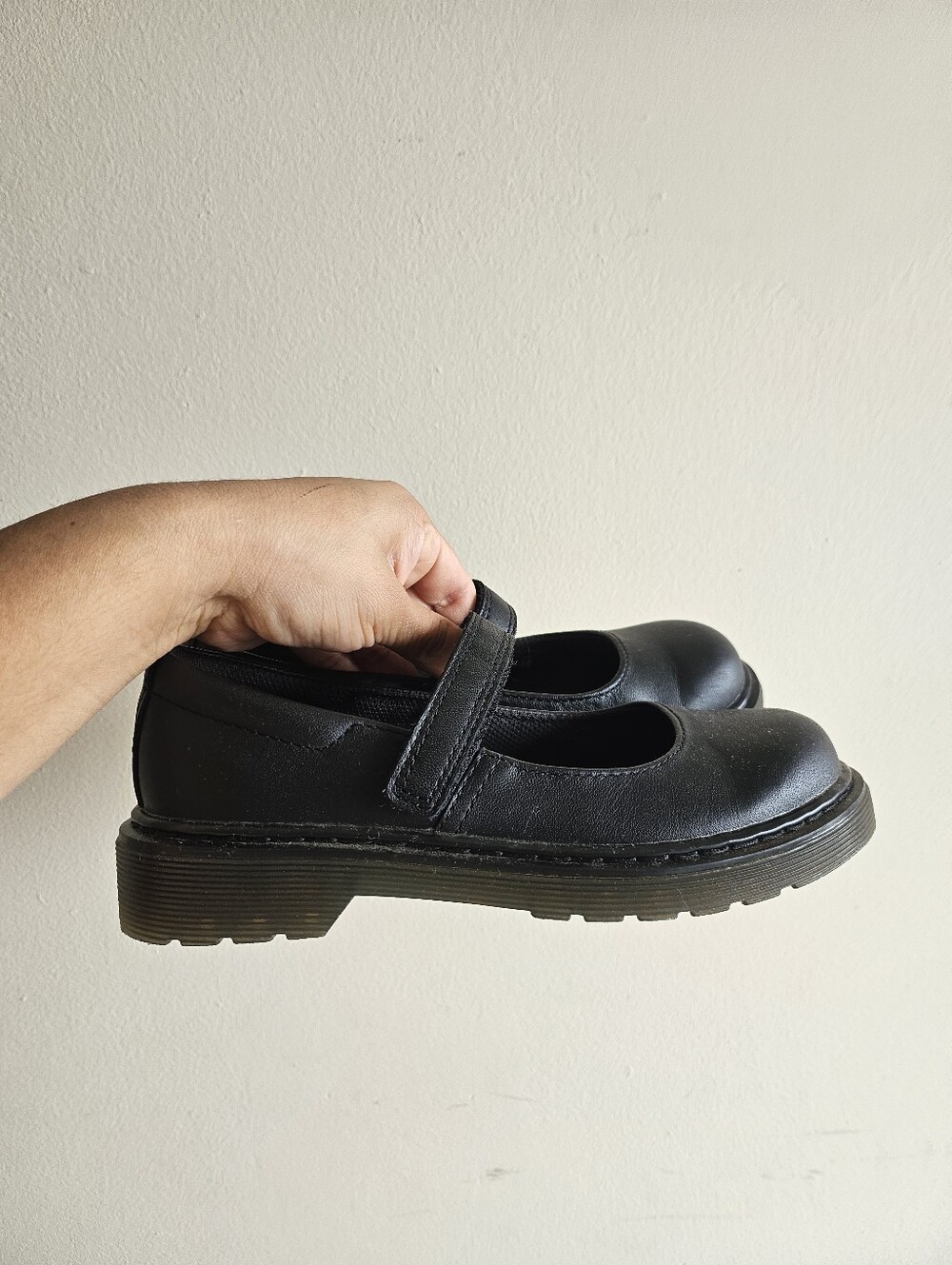 Dr.martens Junior Maccy Mary Jane Leather Black Shoes Kids